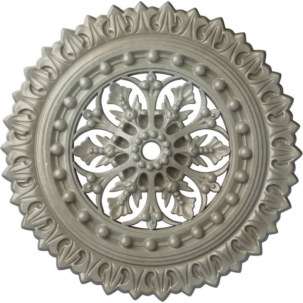 Ekena Millwork Sellek Ceiling Medallion (Fits Canopies up to 1 1/8"), 18 1/2"OD x 7/8"ID x 1 1/2"P, Flash Gold CM18SKFLS - main